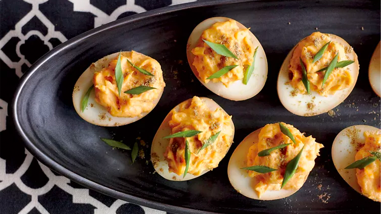 Sriracha-and-Wasabi Deviled Eggs