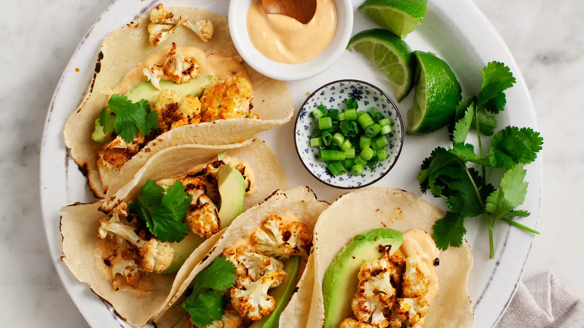 Cauliflower Tacos with Chipotle Cream