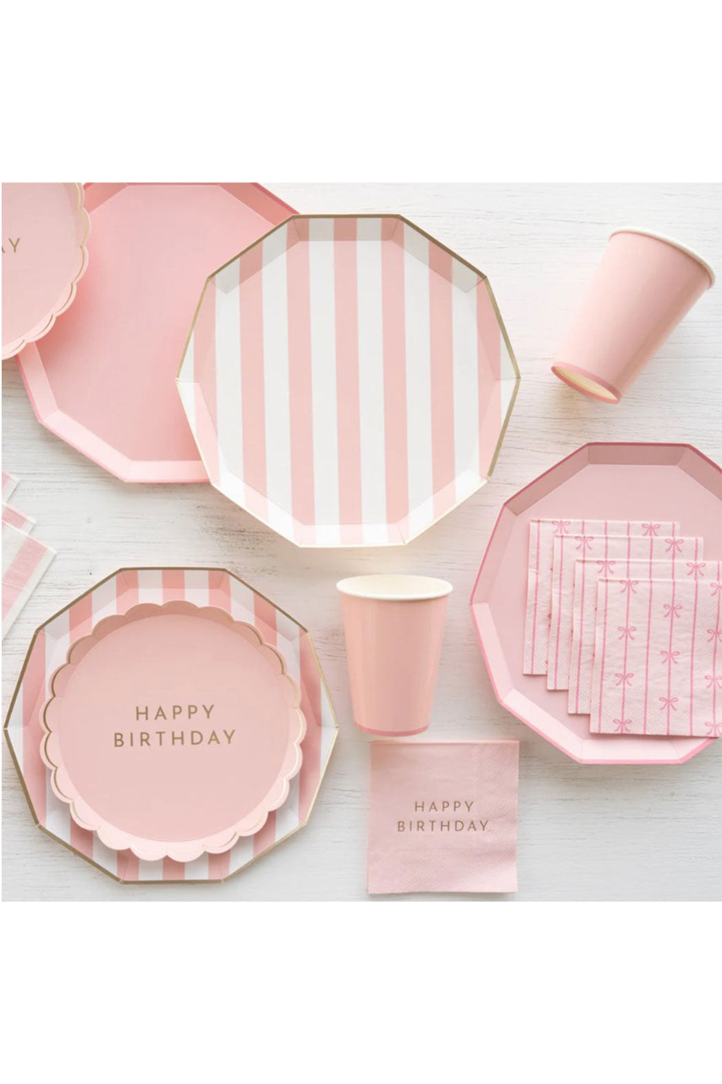 Pink Stripe Plates – Maison A